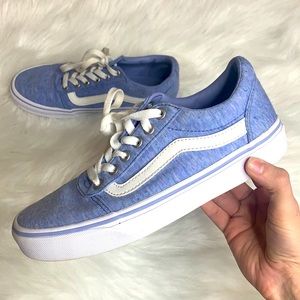 Vans Blue Old Skool Low Top Sneakers Lace Up Casual Shoes Women Size 7